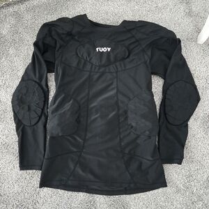 Tuoy Black Long Sleeve Protective Padded Compression Shirt. No size tag, fits Me